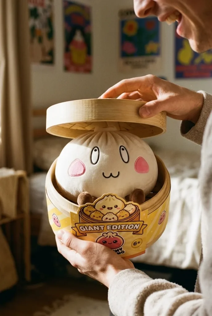 Unboxing de Giant Dumpling Squishy Cara Feliz