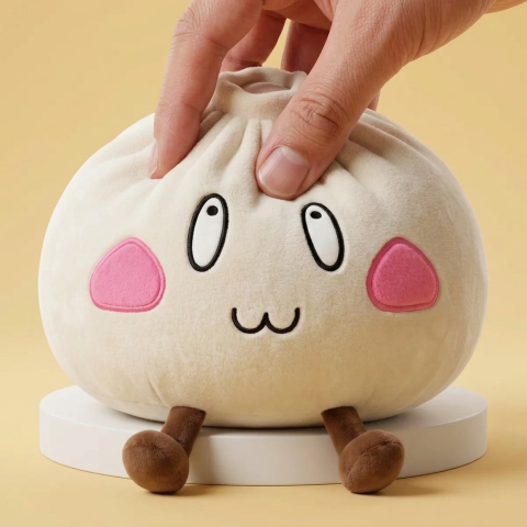 Giant Dumpling Squishy Cara Feliz apretado, material squishy