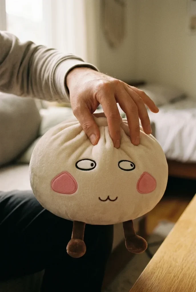 Squishy Dumpling Giant Orgulloso apretado entre los dedos