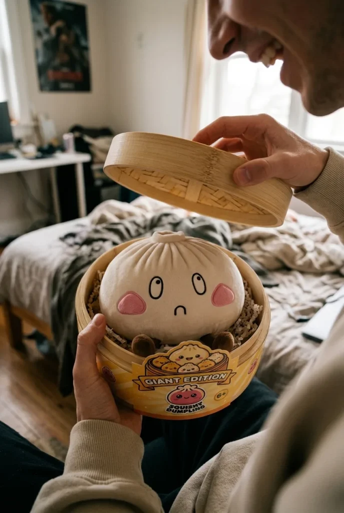 Unboxing de Dumpling Squishy Gigante Triste