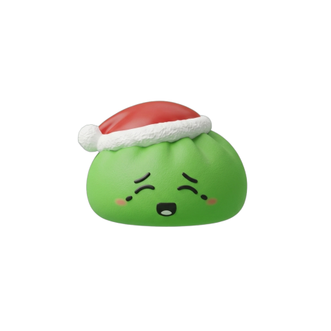 Dumpling Squishy Christmas Hat Elfo Verde — squishy antiestrés slow-rise