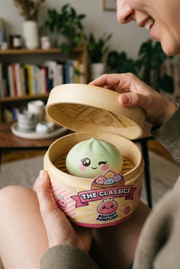 Unboxing de Dumpling Squishy Verde Pistacho Guiño