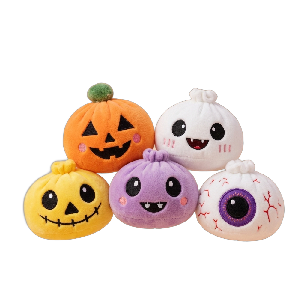 Squishy Dumpling Halloween Terrorífico Pack de 5 — squishy antiestrés slow-rise
