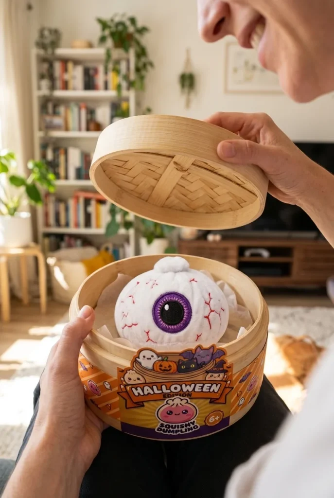 Unboxing de Dumpling Squishy Ojo Halloween