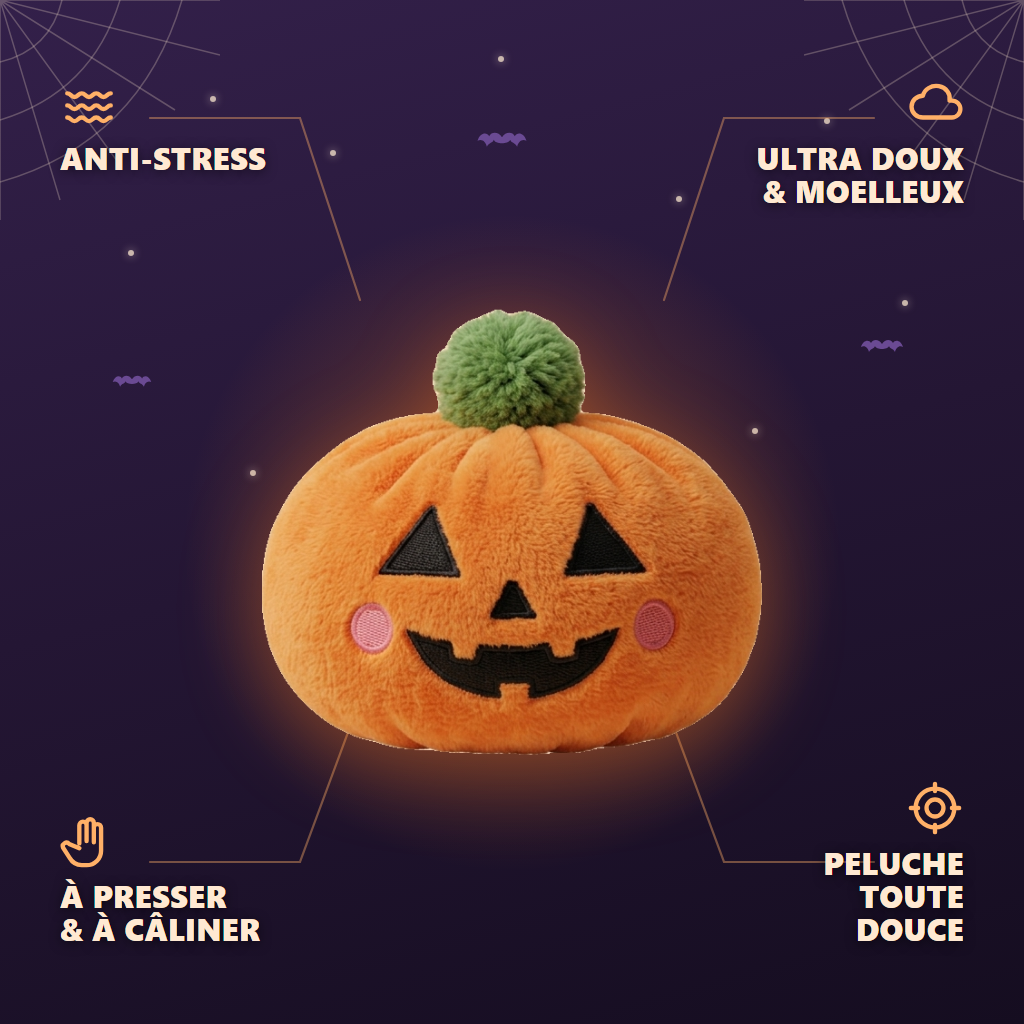 Squishy Dumpling Calabaza Halloween — antiestrés, ultra blando, efecto slow-rise