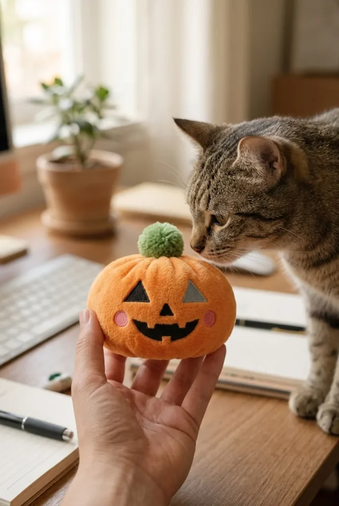 Squishy Dumpling Calabaza Halloween y un animal
