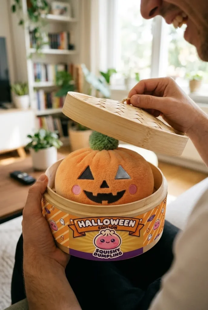 Unboxing de Squishy Dumpling Calabaza Halloween