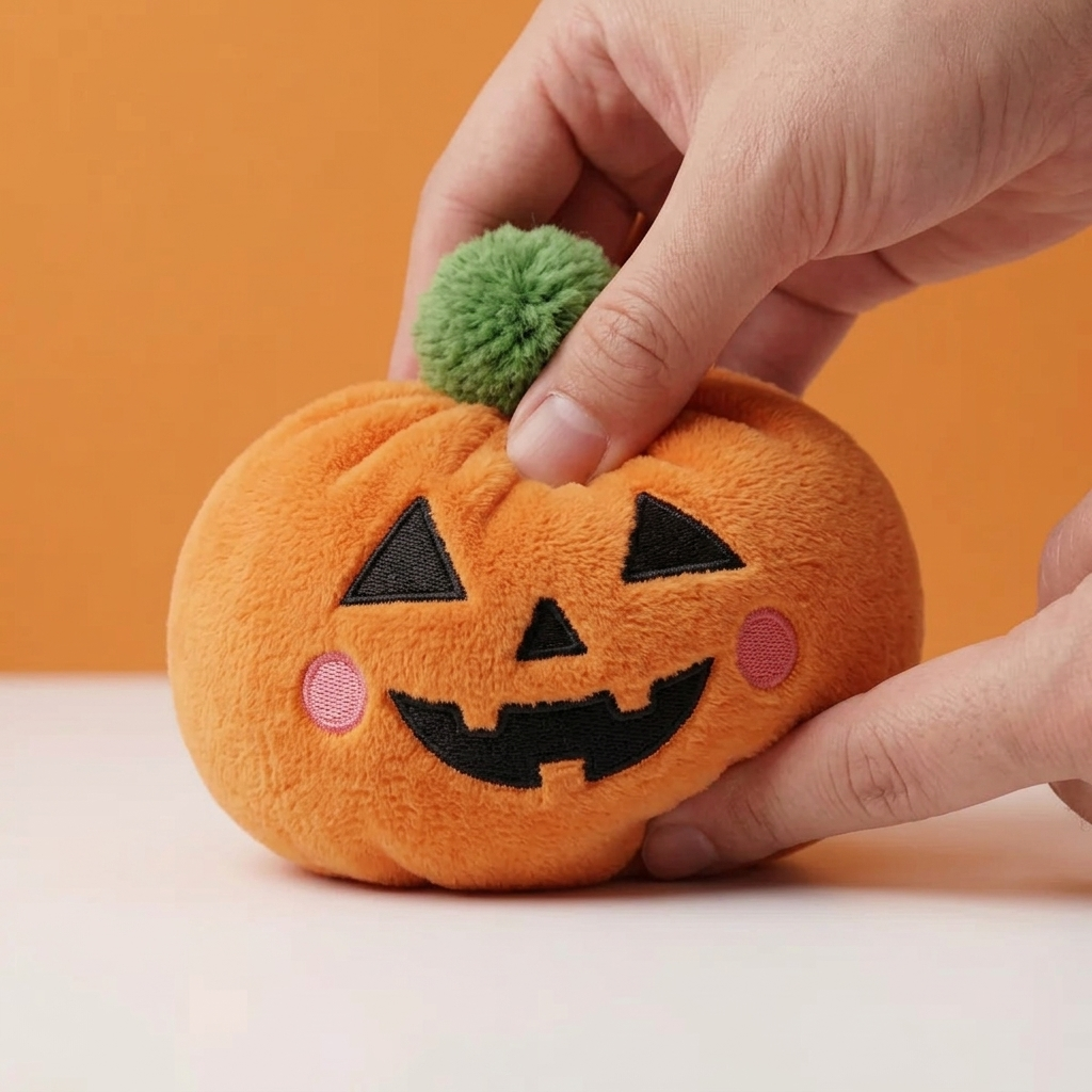 Squishy Dumpling Calabaza Halloween apretado, material squishy