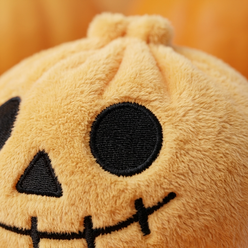 Skeleton Dumpling Squishy Halloween Sonriente — primer plano macro de la textura