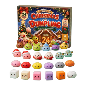 Calendario de Adviento Squishy Mochi — squishy antiestrés slow-rise