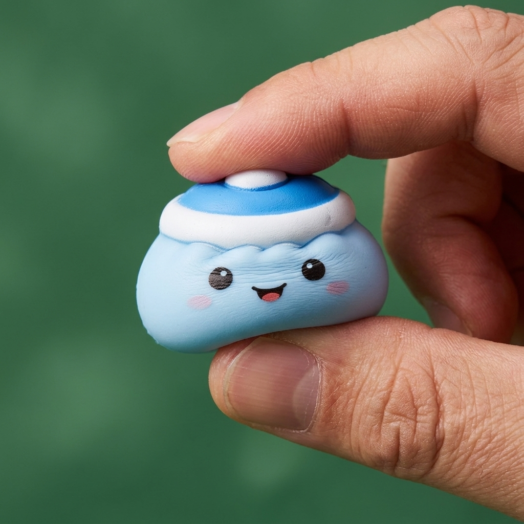 Calendario Adviento Squishy Dumpling Mochi Jengibre — efecto slow-rise, la espuma recupera su forma