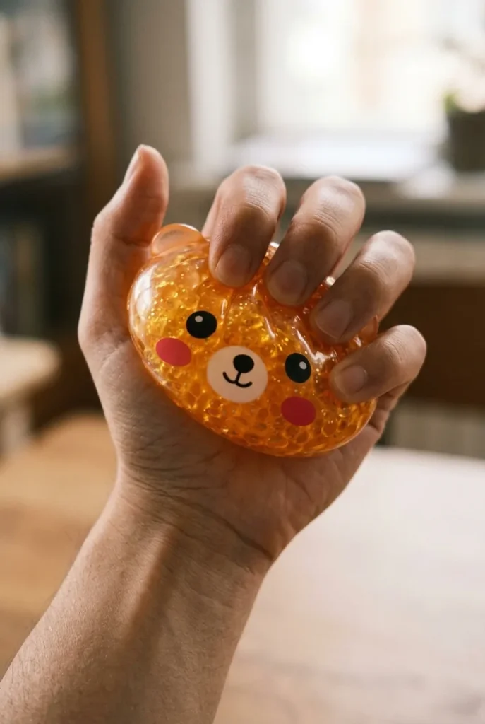 Dumpling Squishy Oso Mystery Glitter apretado entre los dedos