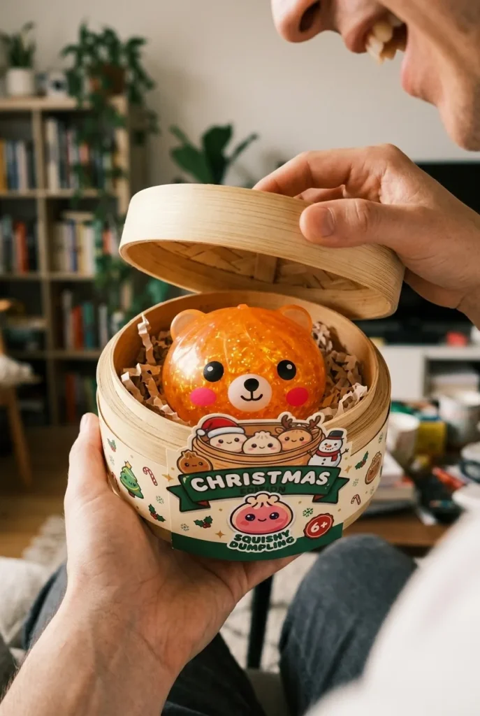 Unboxing de Dumpling Squishy Oso Mystery Glitter