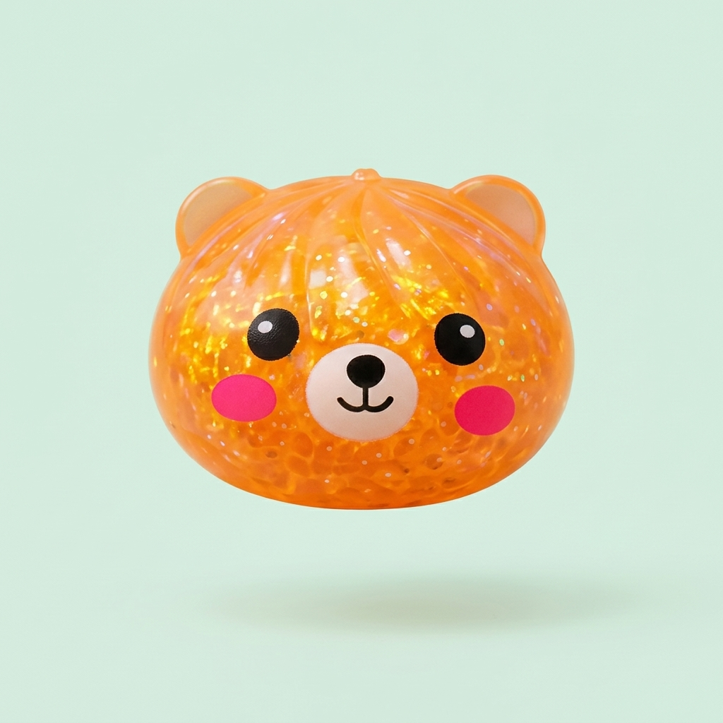 Dumpling Squishy Oso Mystery Glitter — el squishy raro de la caja sorpresa
