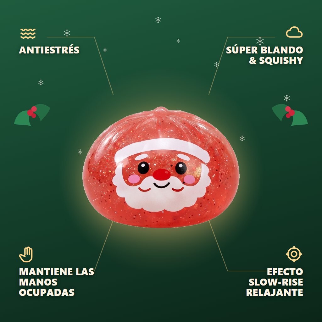 Dumpling Squishy Mystery Candy Navidad — antiestrés, ultra blando, efecto slow-rise