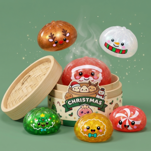 Dumpling Squishy Mystery Candy Navidad — squishy antiestrés slow-rise
