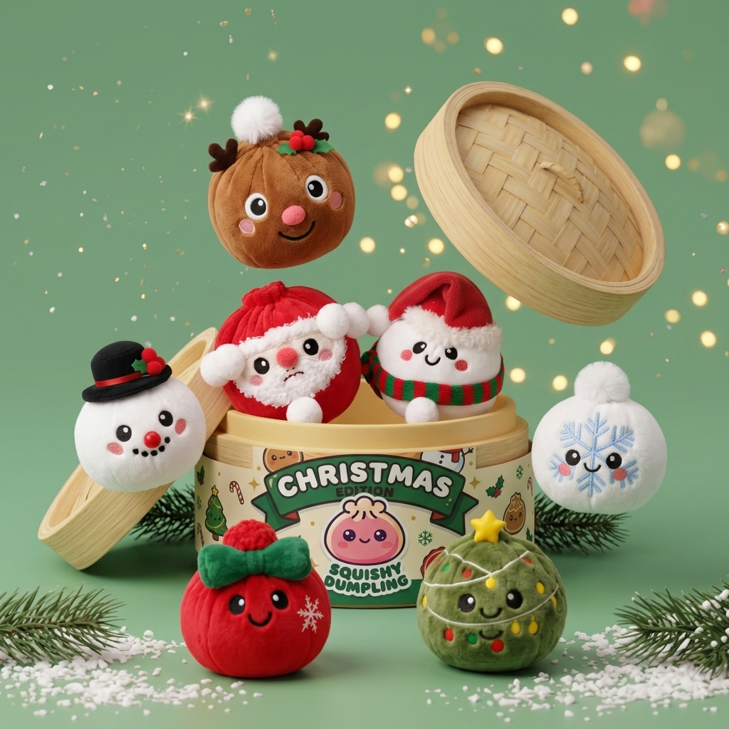 Dumpling Squishy Mystery Navidad — squishy antiestrés slow-rise