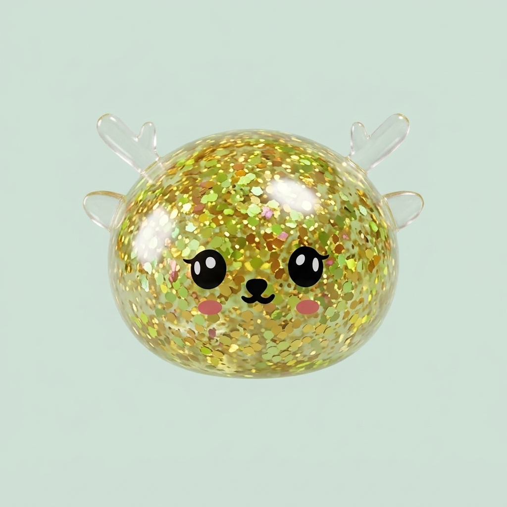 Squishy Dumpling Reno Mystery con Purpurina — el squishy raro de la caja sorpresa