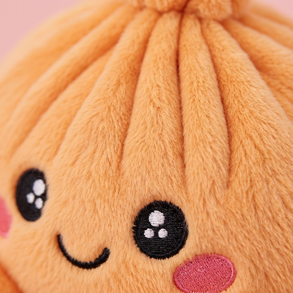 Squishy Dumpling Orange Mandarina — primer plano macro de la textura