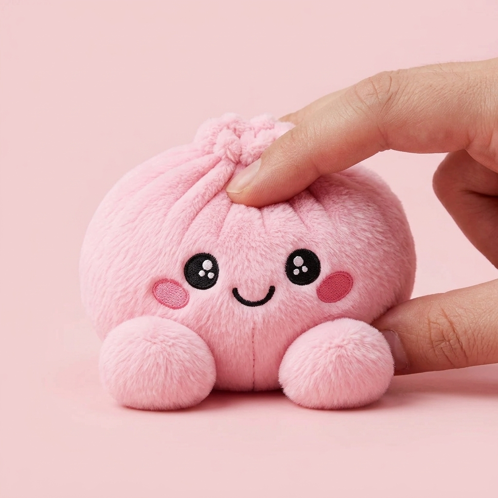 Dumpling Squishy Rose Peluche Peonía apretado, material squishy