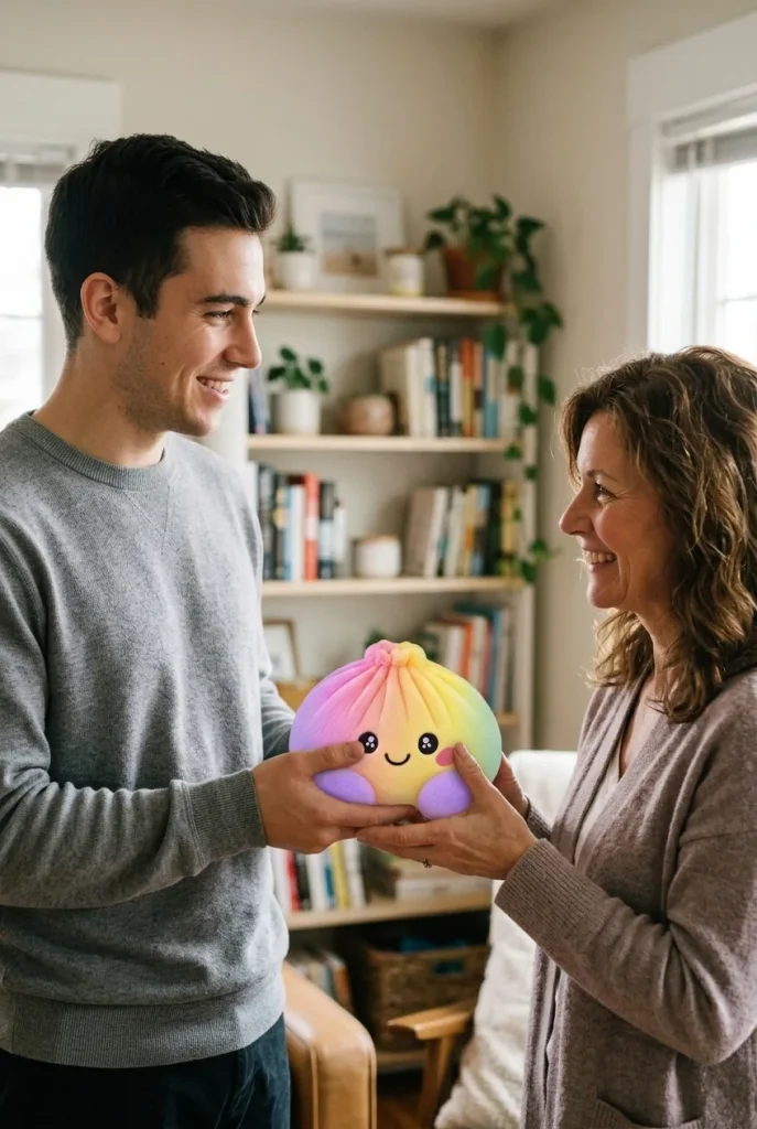 Squishy Dumpling Arcoíris Pastel de regalo