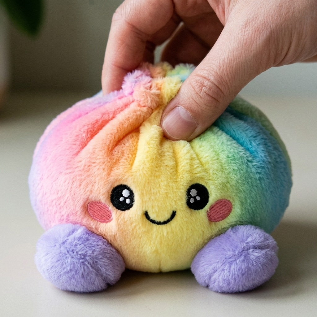 Squishy Dumpling Arcoíris Pastel apretado, material squishy