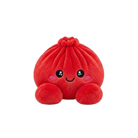 Dumpling Squishy Peluche Rojo Rubí — squishy antiestrés slow-rise