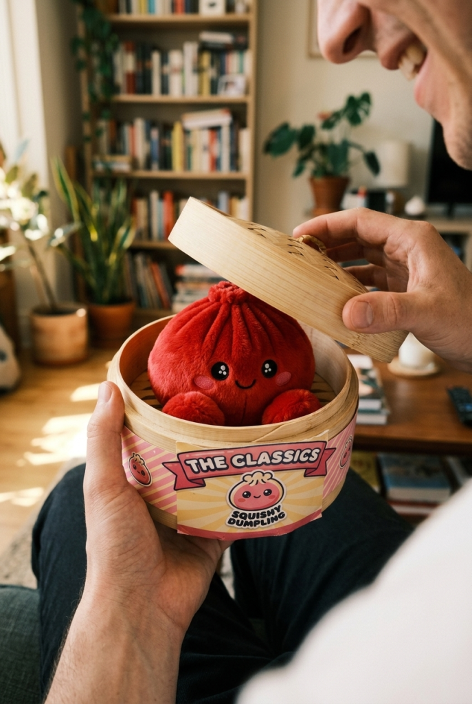 Unboxing de Dumpling Squishy Peluche Rojo Rubí