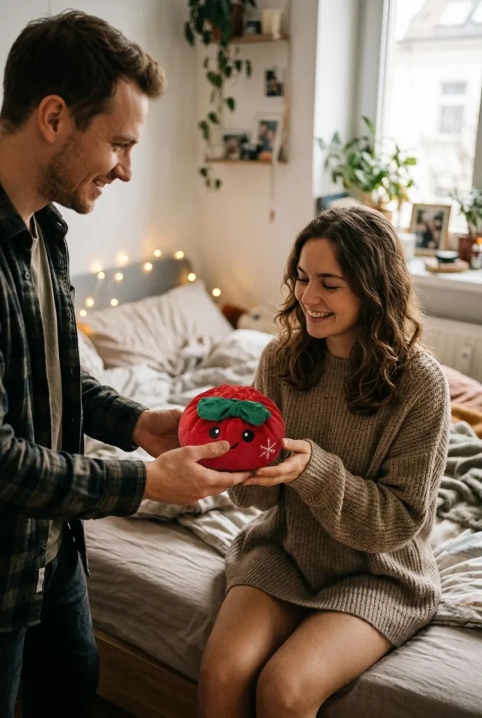 Squishy Dumpling Lazo Navideño Rojo de regalo