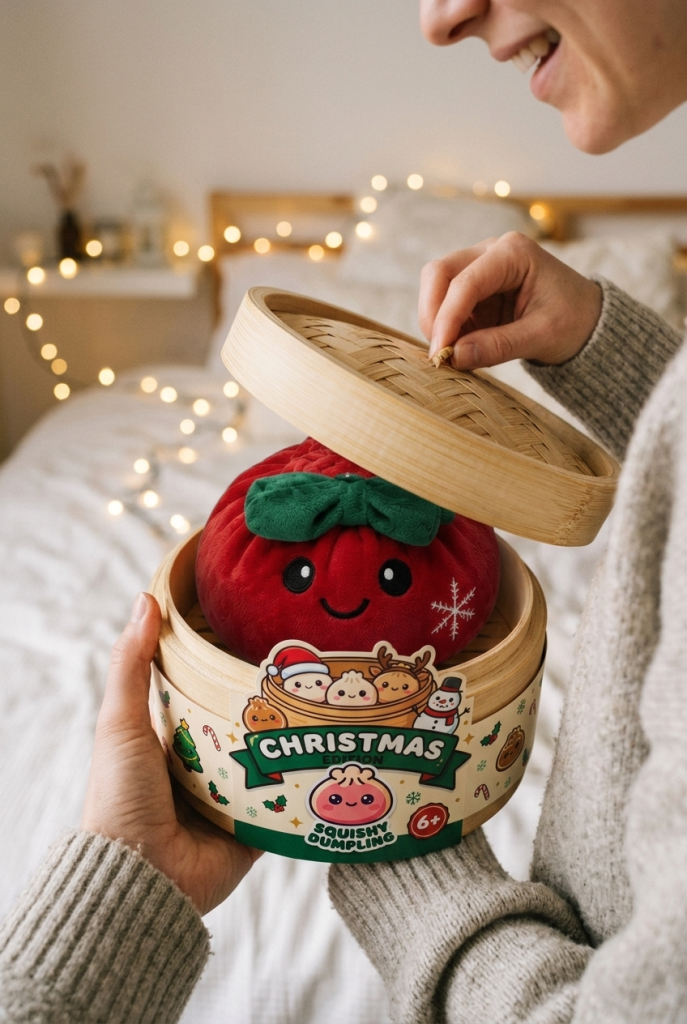 Unboxing de Squishy Dumpling Lazo Navideño Rojo
