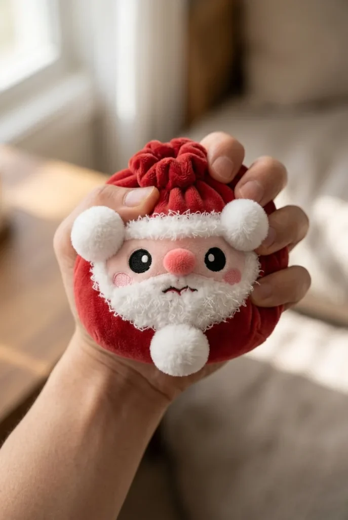 Squishy Dumpling Santa Claus apretado entre los dedos