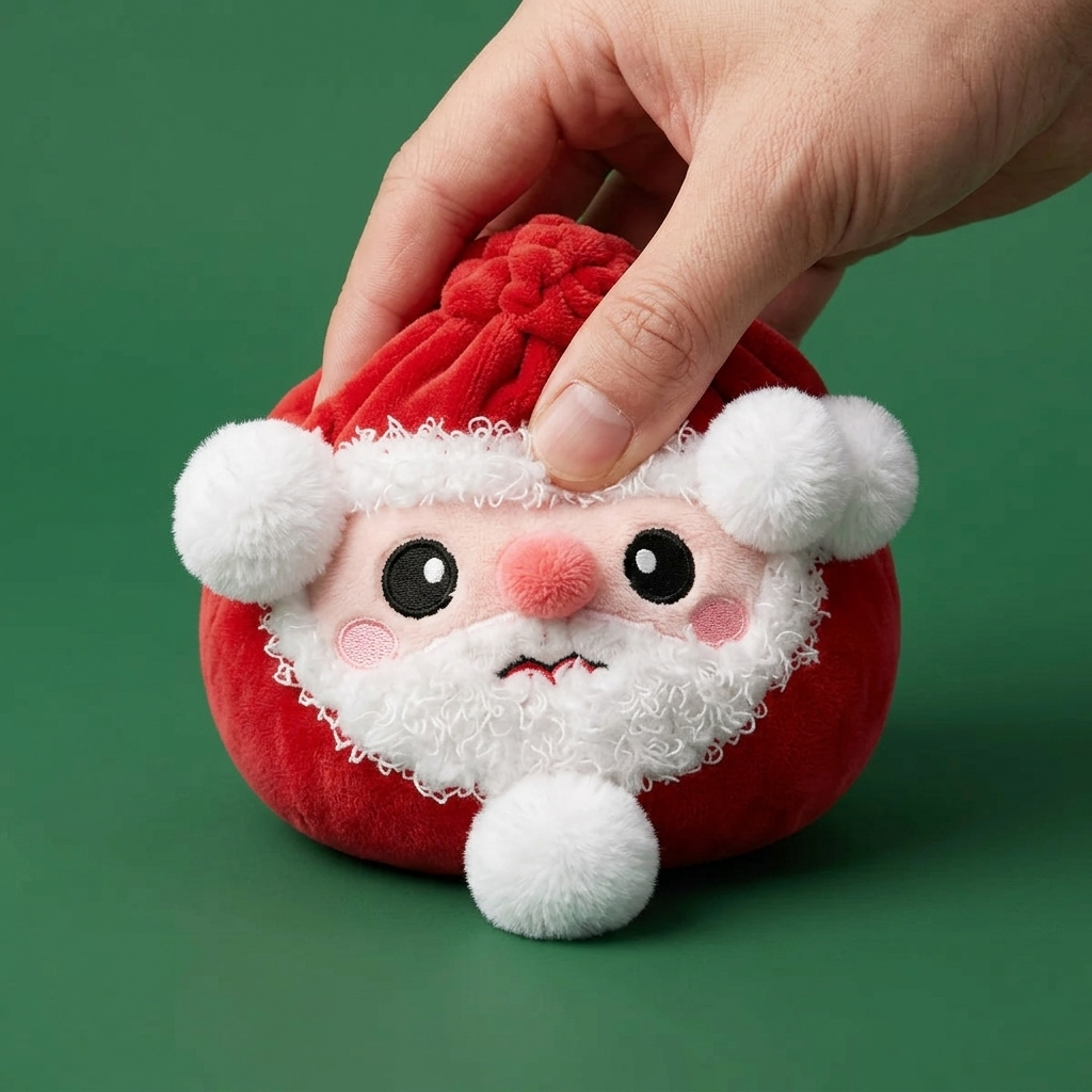 Squishy Dumpling Santa Claus — efecto slow-rise, la espuma recupera su forma