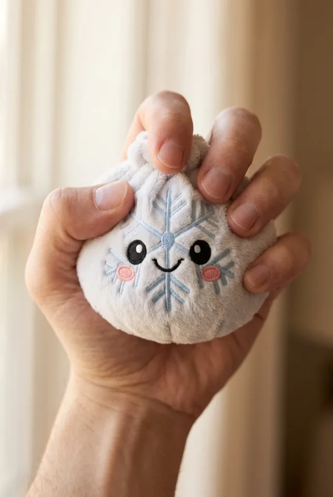 Snowflake Dumpling Squishy Invierno apretado entre los dedos