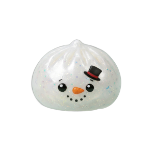Dumpling Squishy Glitter Muñeco de Nieve — squishy antiestrés slow-rise