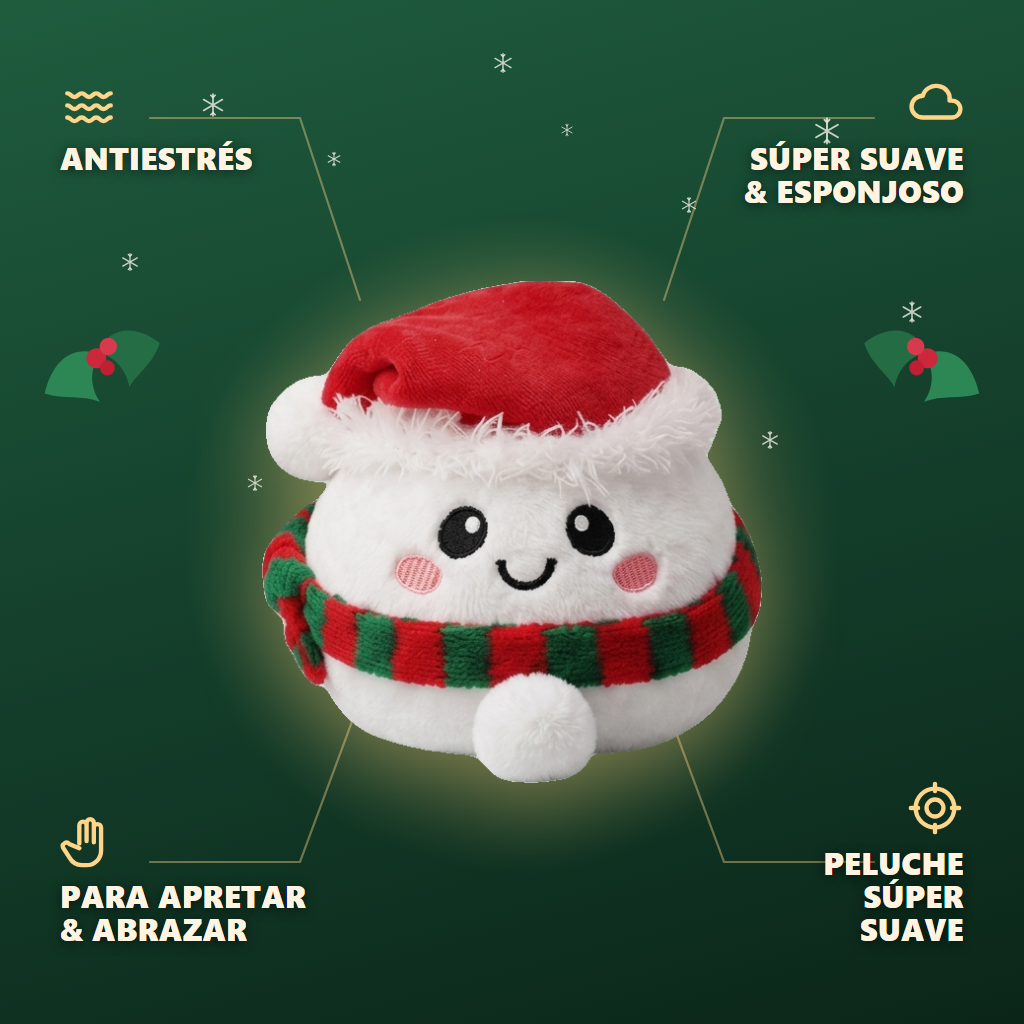 Squishy Dumpling Muñeco de Nieve Peluche — antiestrés, ultra blando, efecto slow-rise