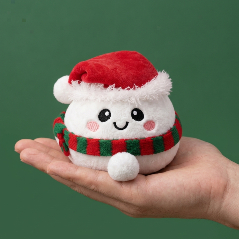 Squishy Dumpling Muñeco de Nieve Peluche en la mano, tamaño real