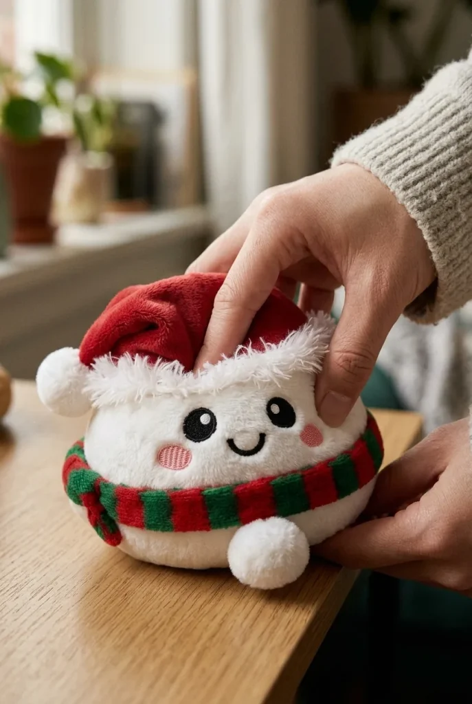 Squishy Dumpling Muñeco de Nieve Peluche apretado entre los dedos