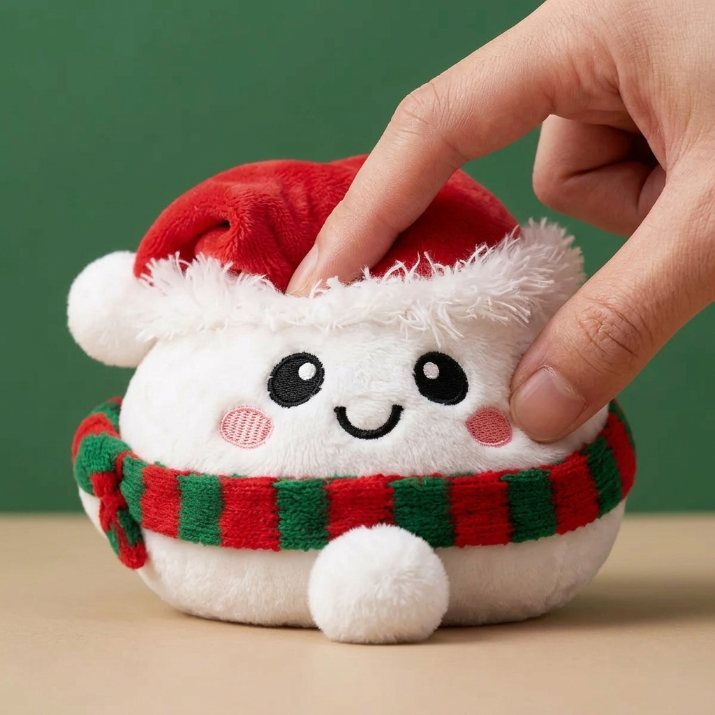 Squishy Dumpling Muñeco de Nieve Peluche apretado, material squishy