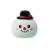 Dumpling Squishy Muñeco de Nieve con Sombrero de Copa — squishy antiestrés slow-rise