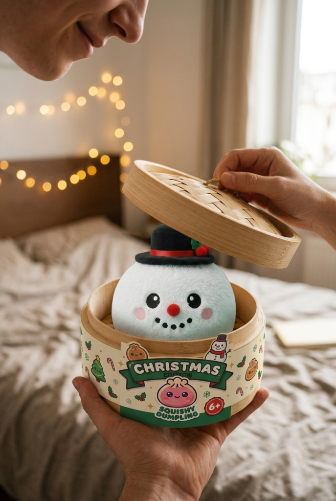 Unboxing de Dumpling Squishy Muñeco de Nieve con Sombrero de Copa