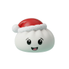 Squishy Dumpling Gorro de Navidad Blanco — squishy antiestrés slow-rise
