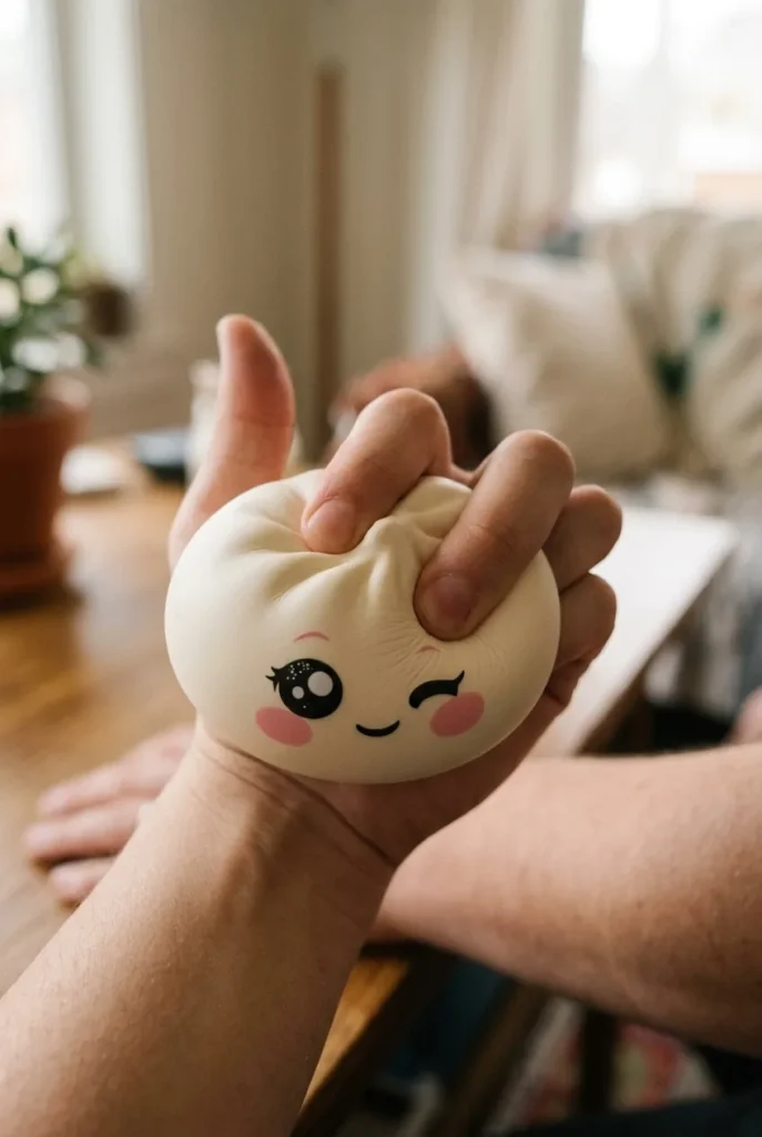 Dumpling Squishy Blanco Guiño apretado entre los dedos