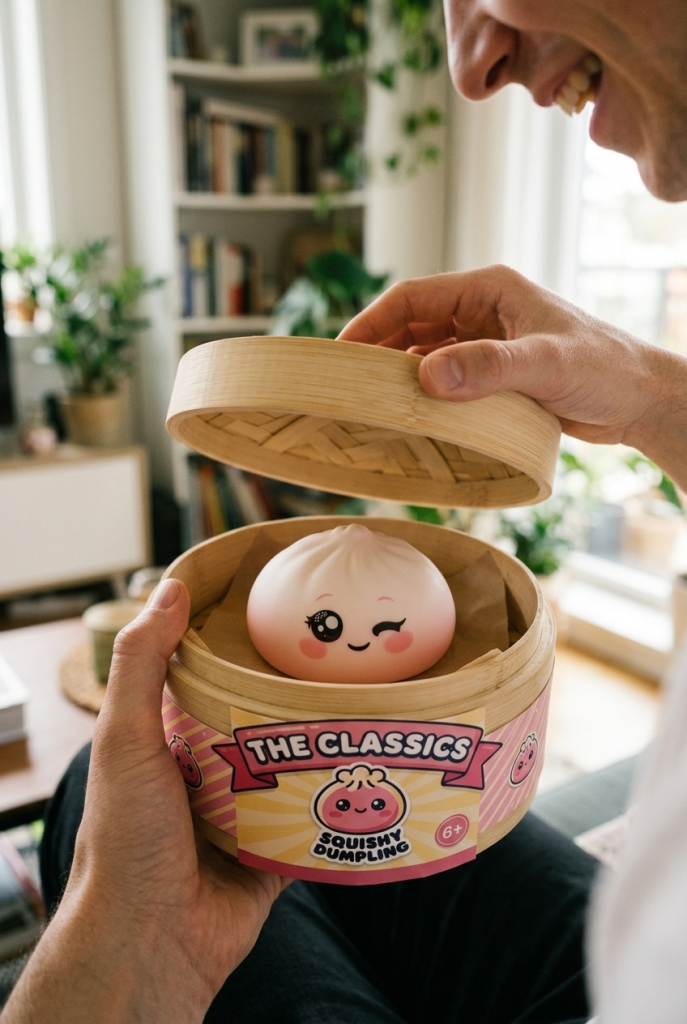 Unboxing de Dumpling Squishy Blanco Guiño