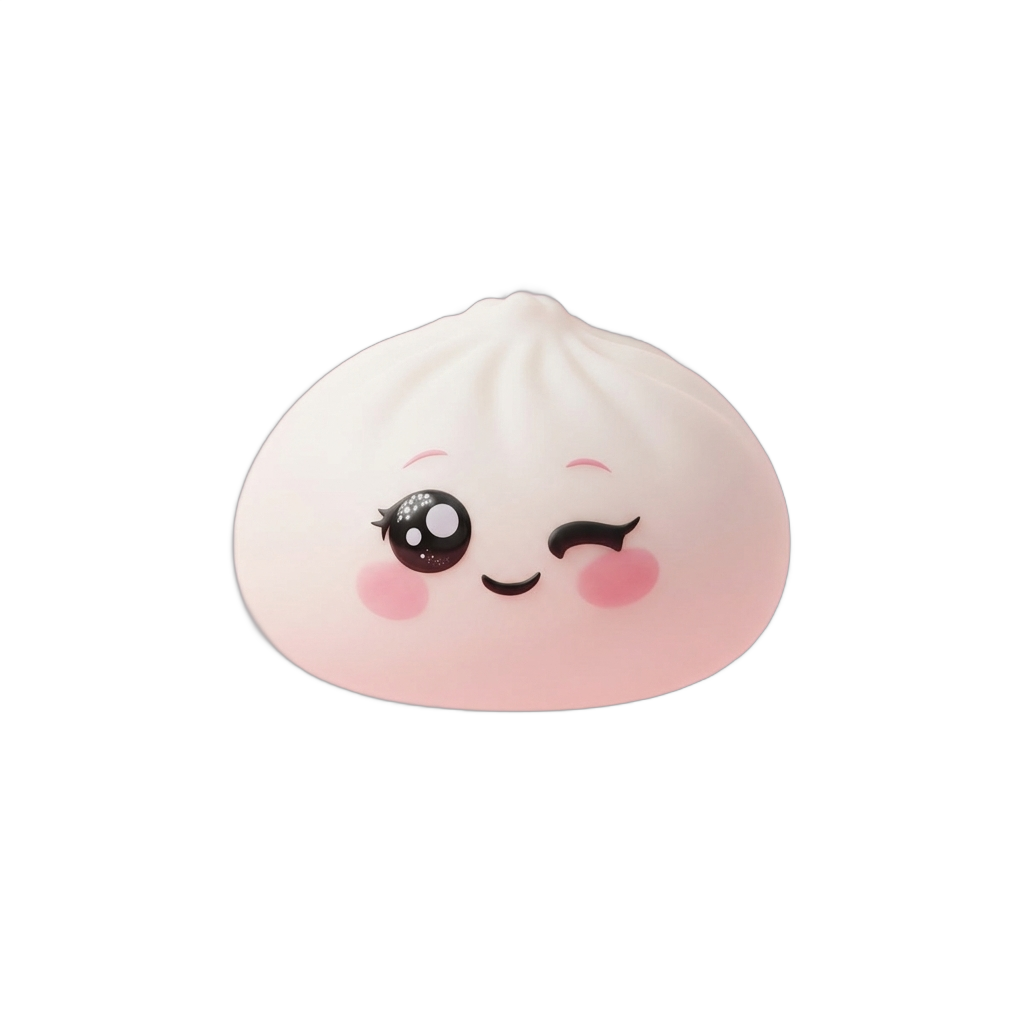 Dumpling Squishy Blanco Guiño — squishy antiestrés slow-rise