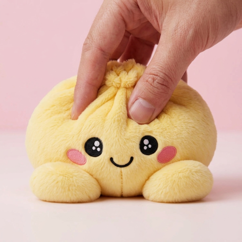 Dumpling Squishy Amarillo Limón — efecto slow-rise, la espuma recupera su forma