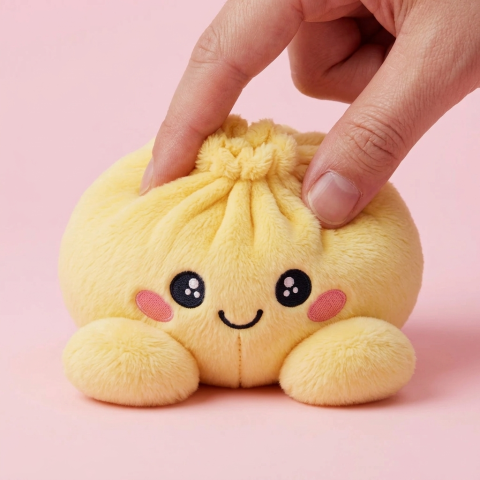 Dumpling Squishy Amarillo Limón apretado, material squishy